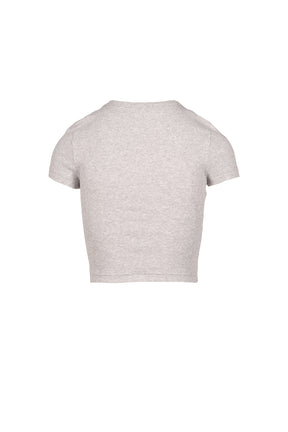 SIGNATURE LOGO RIBBED BABY TEE / GRY