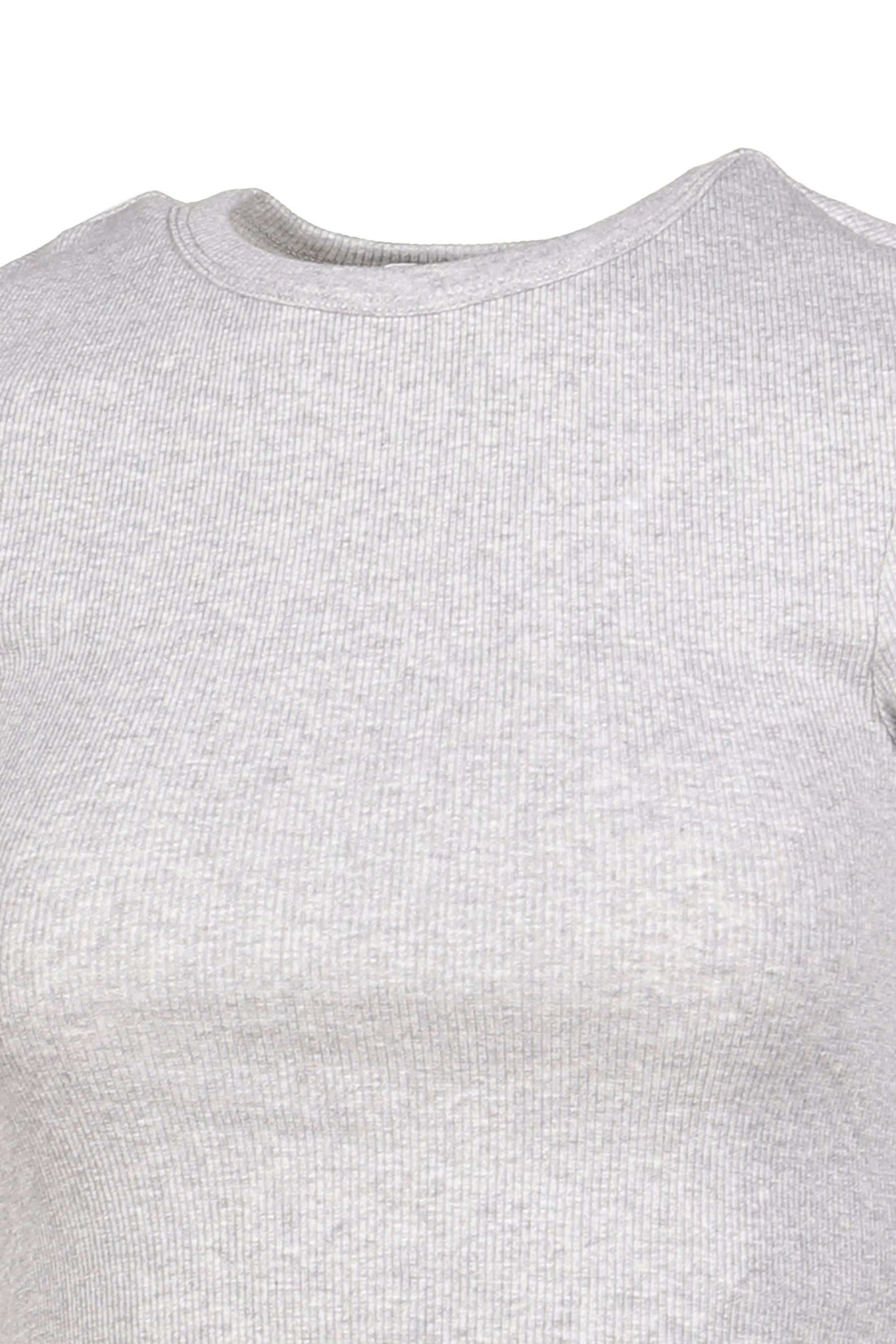 SIGNATURE LOGO RIBBED BABY TEE / GRY