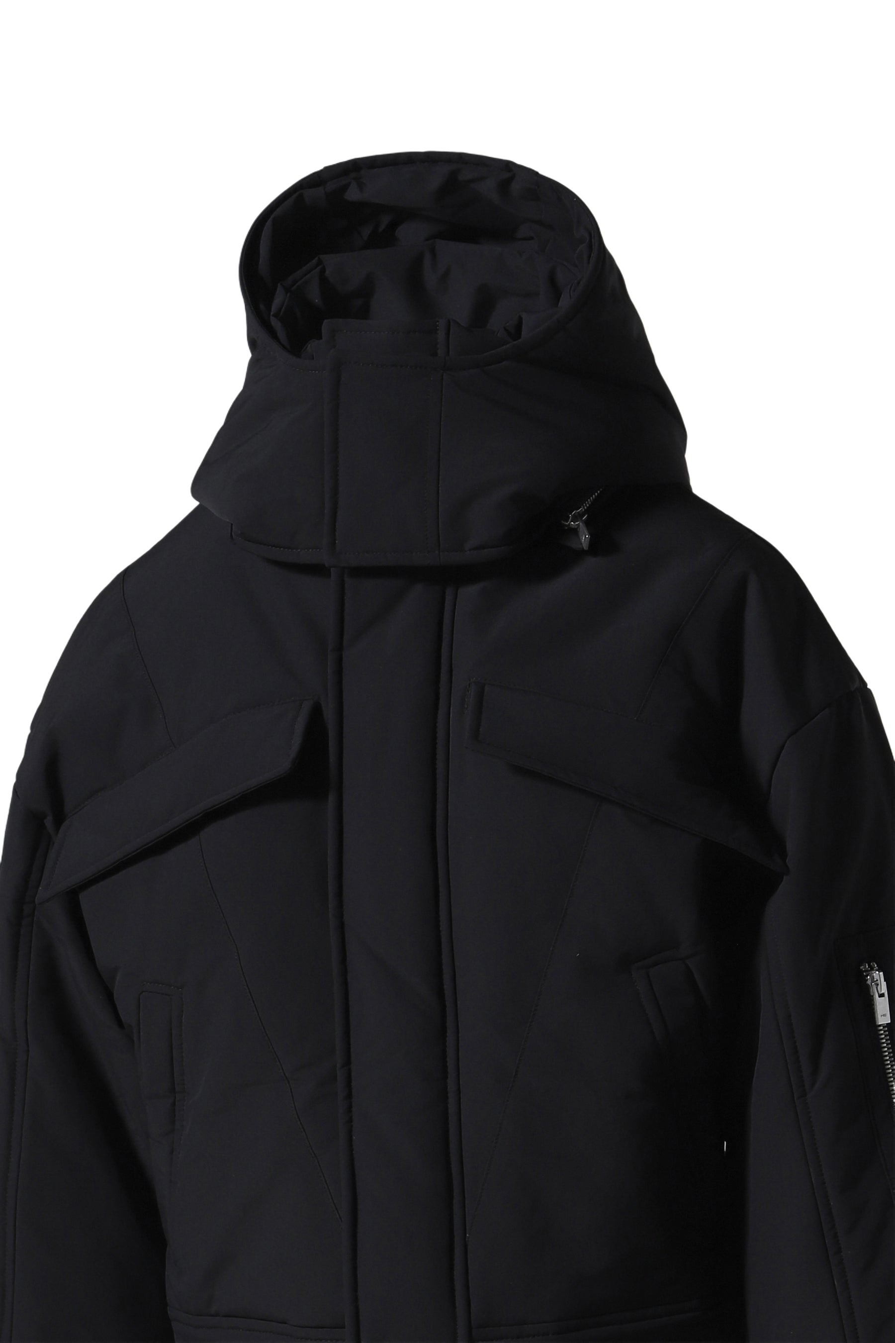 PRAESIDIUM CROPPED PARKA / BLK