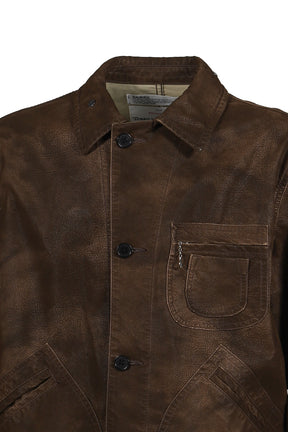 ARTIFICIAL LEATHER HUNTING JACKET / BRW 