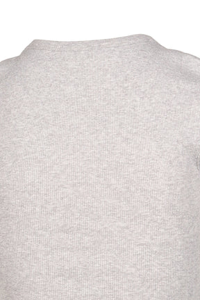 SIGNATURE LOGO RIBBED BABY TEE / GRY