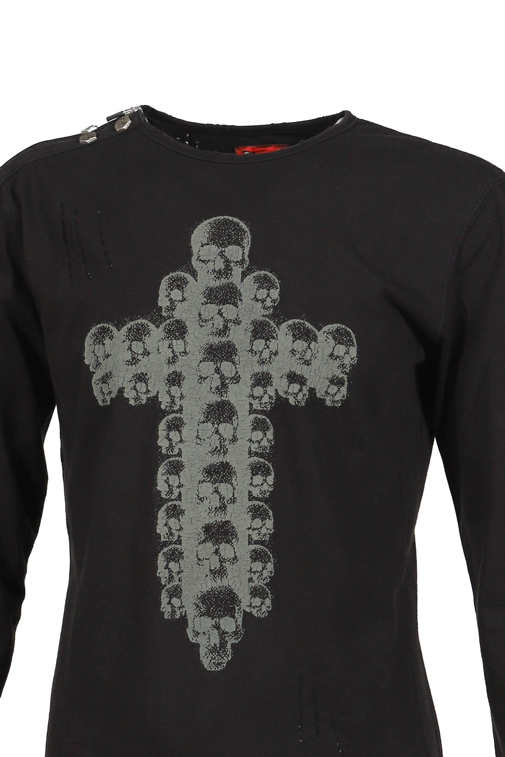 WOUND ZIP LONG SLLEVE / BLK