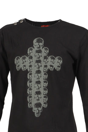 WOUND ZIP LONG SLLEVE / BLK