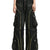 SPLIT DENIM CARGO PANTS / BLACK 