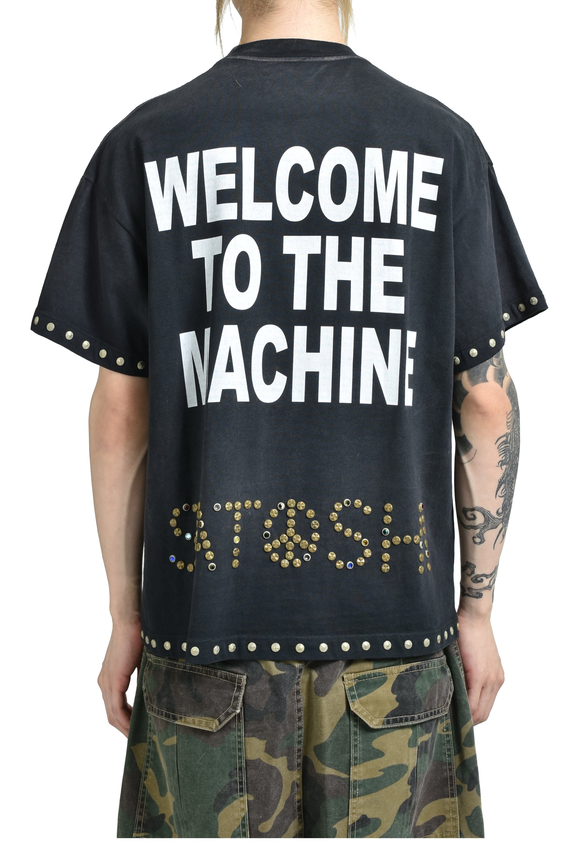 WELCOME TO THE MACHINE TEE / WASHED BLK