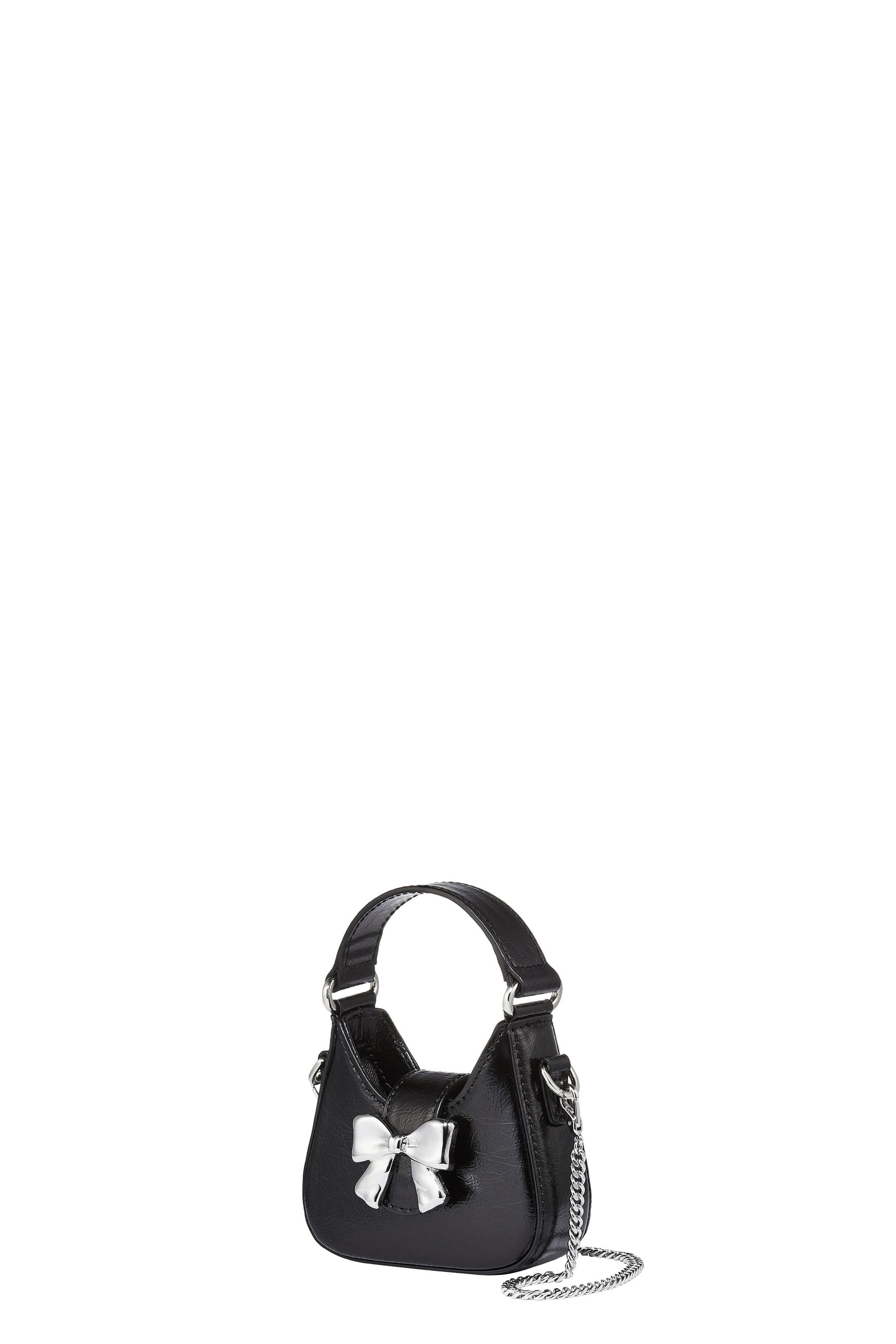 RIBBON MINI HOBO BAG / BLK