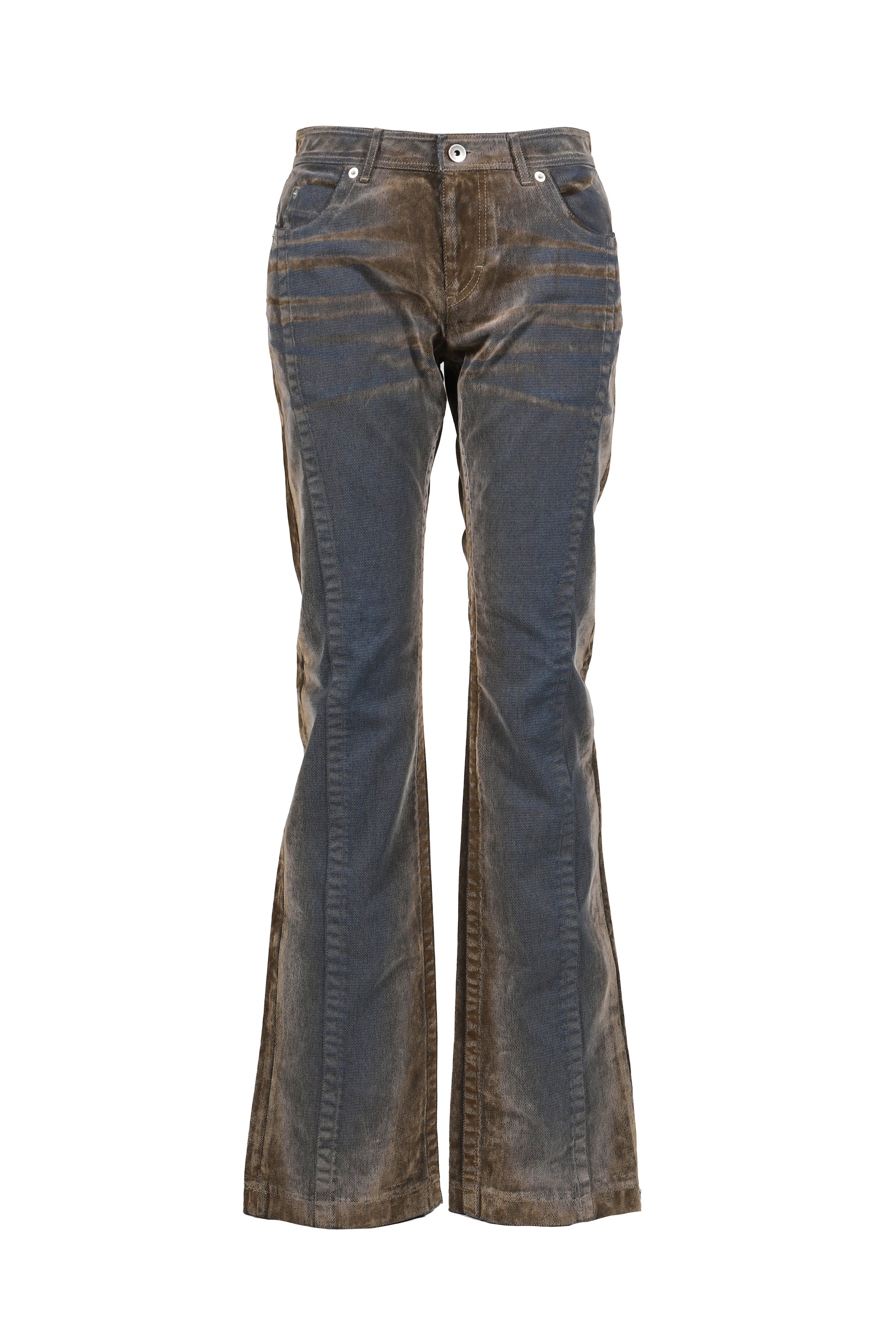 FLOCK DENIM TROUSERS / STONE