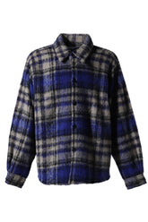 FLANNNEL CHECK SHIRT JACKET / BLU