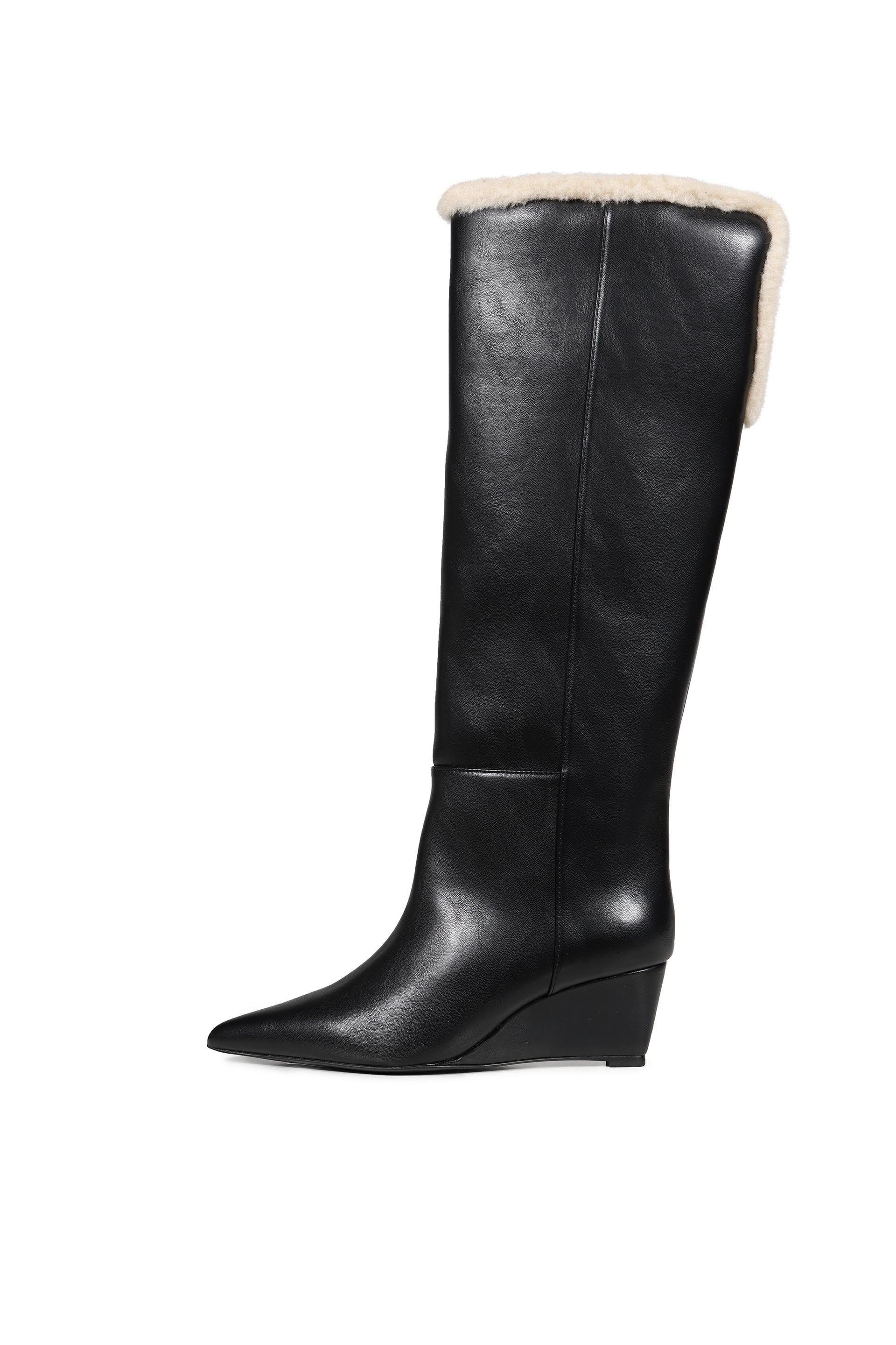 TALIA KNEE HIGH BOOT / BLK/O.WHT