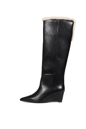 TALIA KNEE HIGH BOOT / BLK/O.WHT