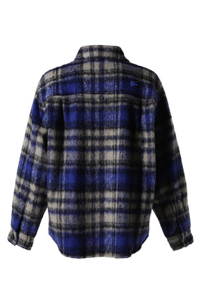 FLANNNEL CHECK SHIRT JACKET / BLU