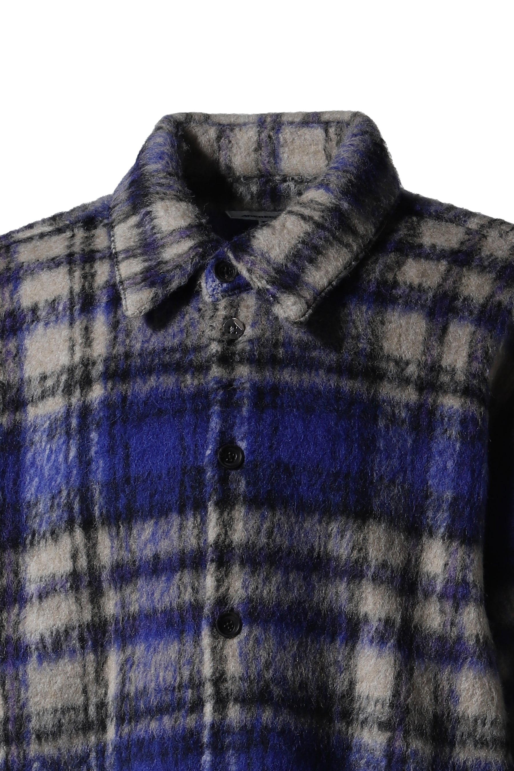 FLANNNEL CHECK SHIRT JACKET / BLU