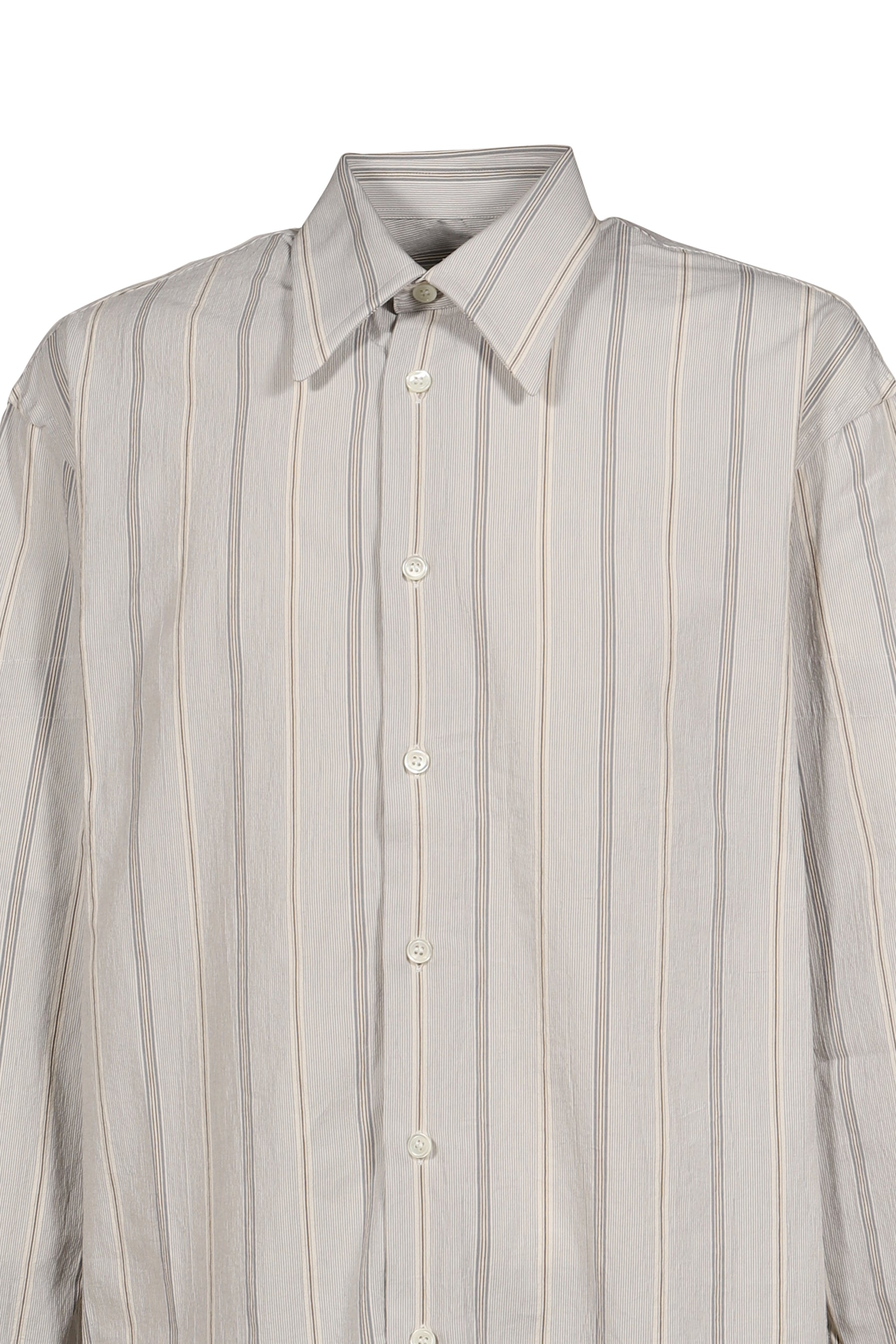 CLASSIC FOLD UP SLEEVE SHIRT / WHT/GRY/FOREST