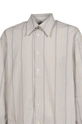 CLASSIC FOLD UP SLEEVE SHIRT / WHT/GRY/FOREST