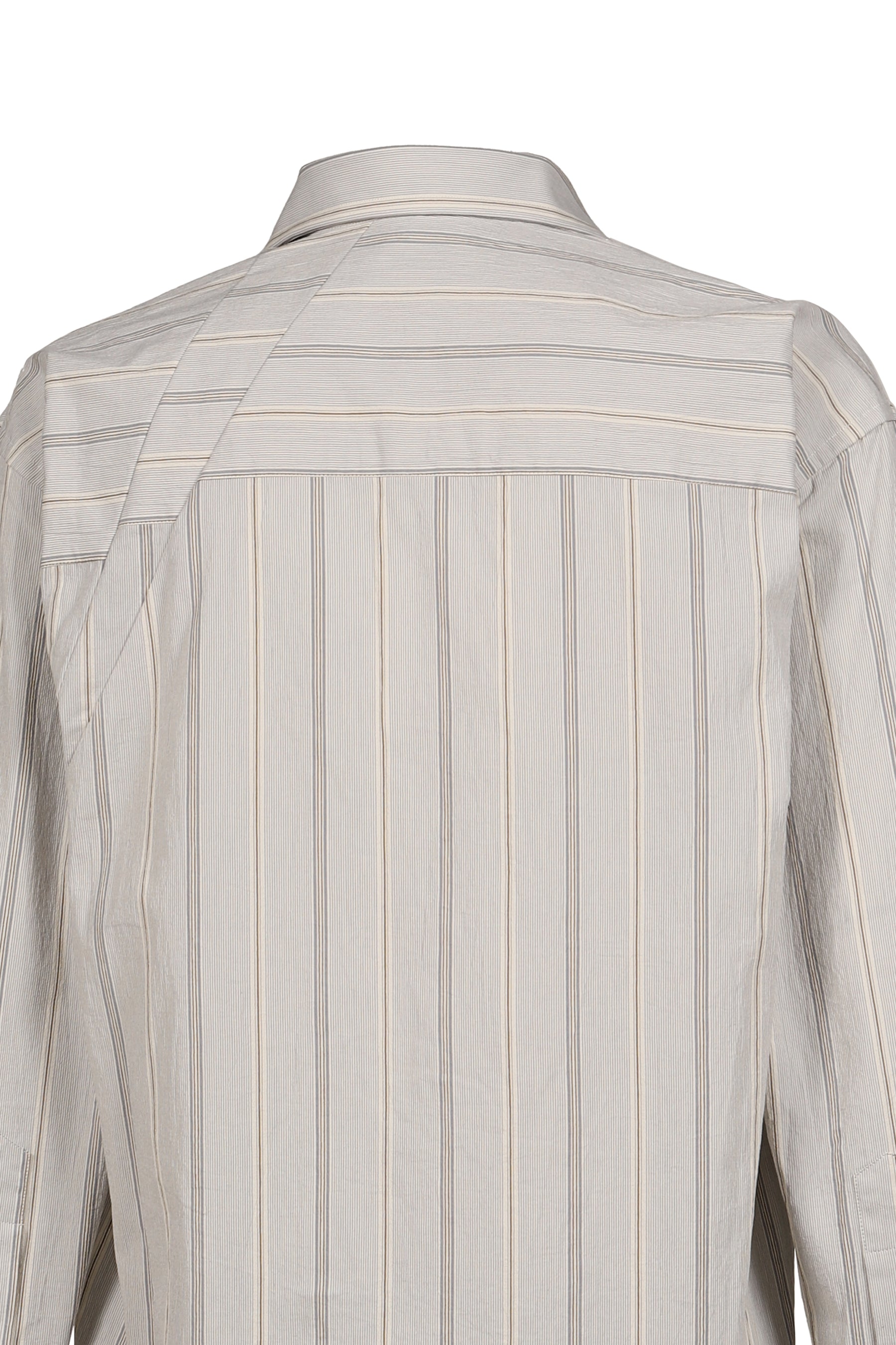 CLASSIC FOLD UP SLEEVE SHIRT / WHT/GRY/FOREST