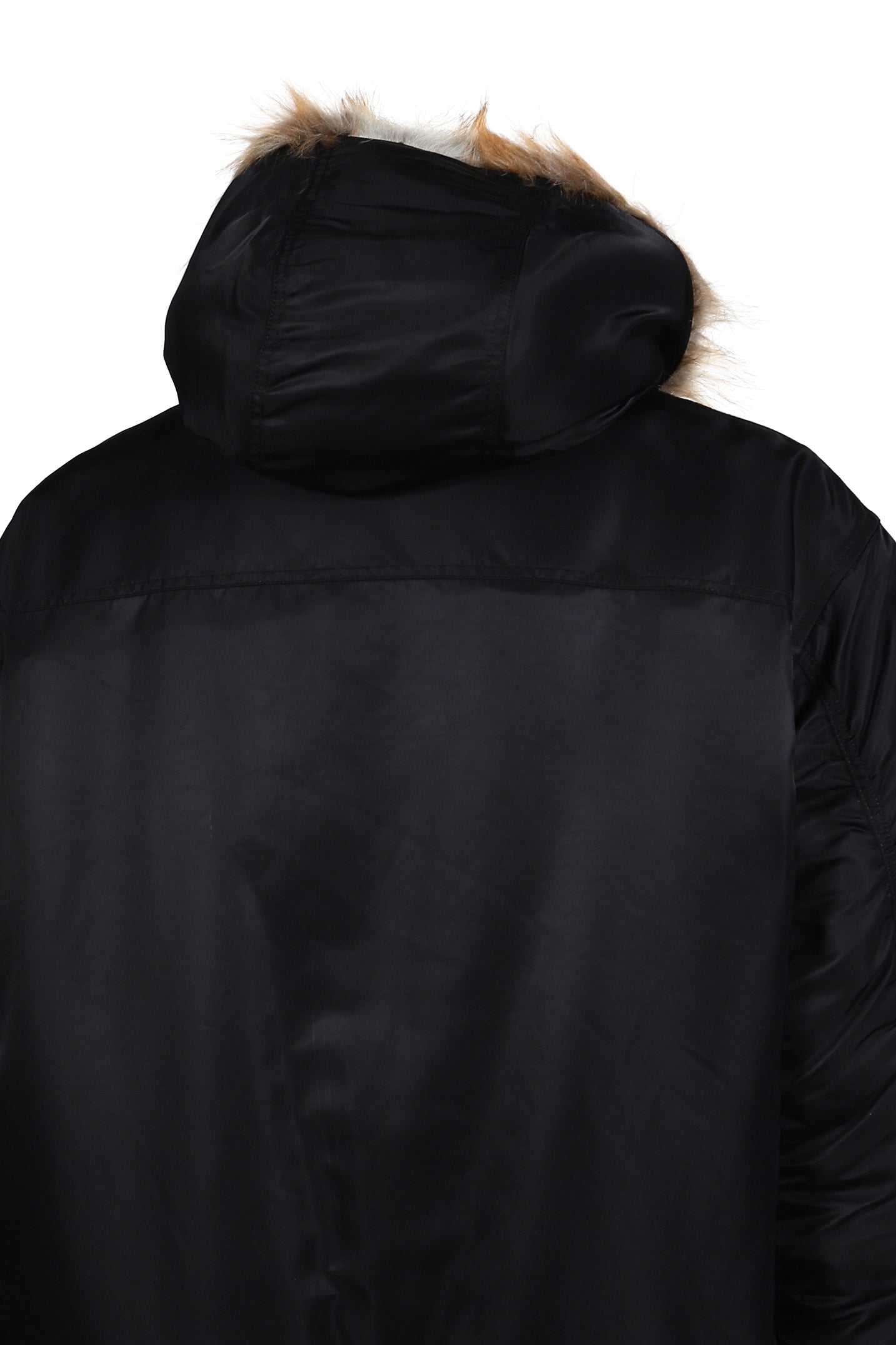 FAKE FUR REVERSIBLE HOODIE JACKET / BLK 