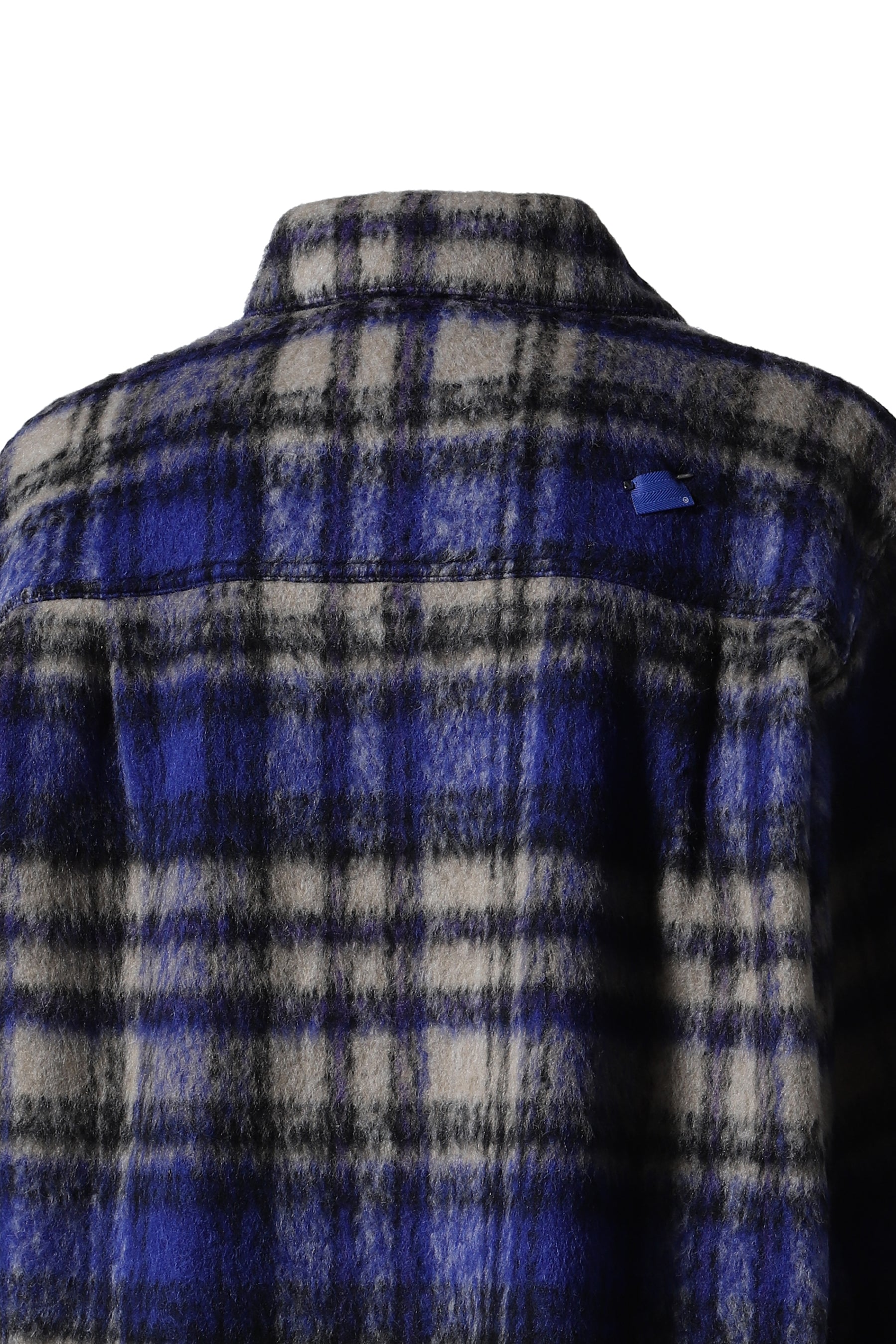 FLANNNEL CHECK SHIRT JACKET / BLU