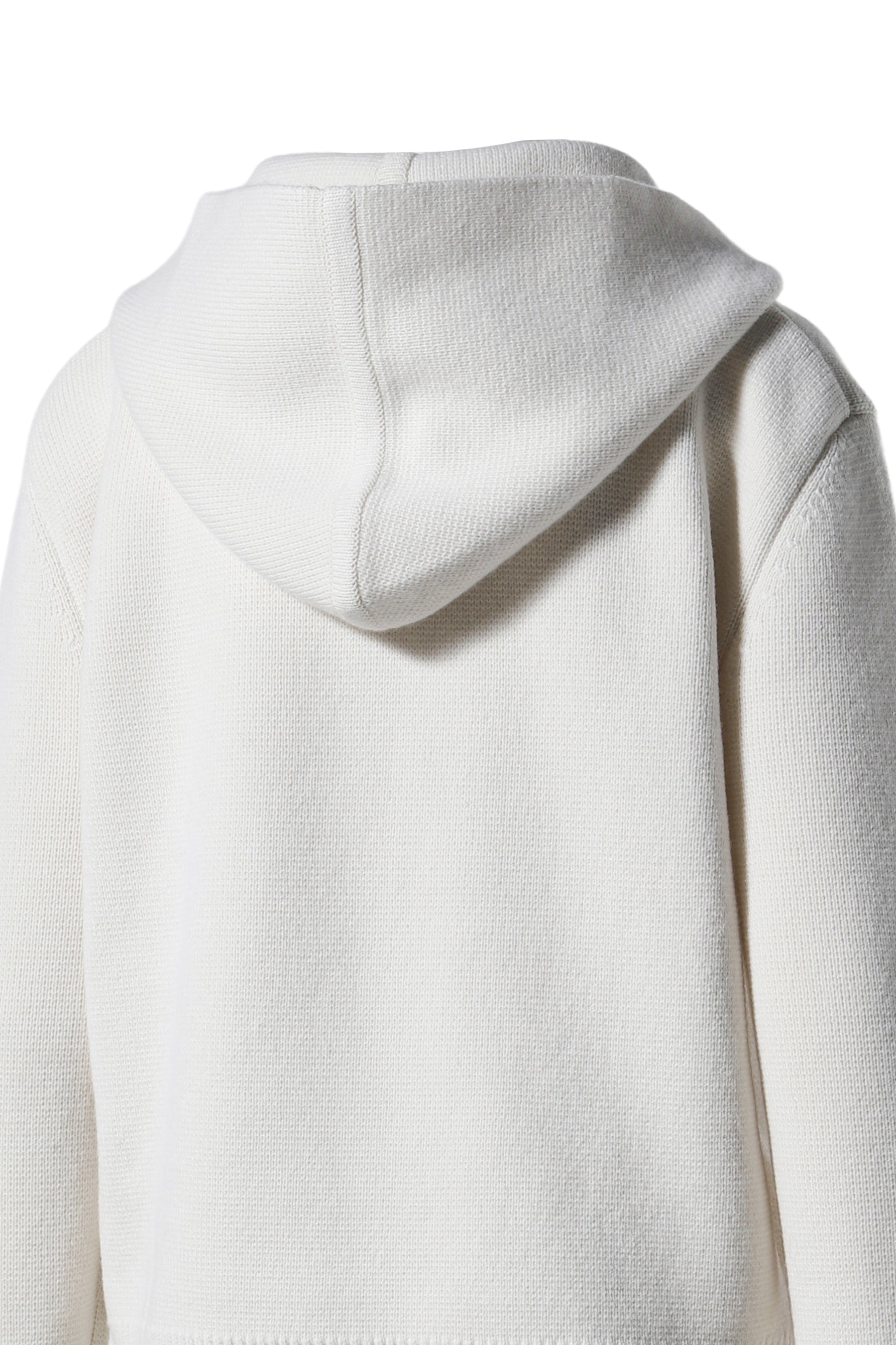 IVORY WOMENS BASIC KNIT HOODIE ZIP-UP / IVR