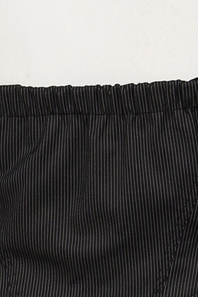 HALTER BUTTON VEST / STRIPE BLK
