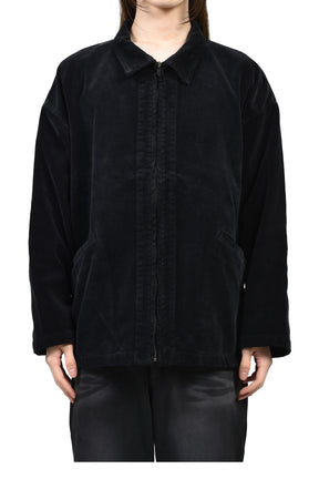 CORDUROY ZIP JACKET / BLACK 