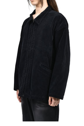 CORDUROY ZIP JACKET / BLACK 
