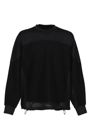 White Mountaineering RAGLAN OVERSIZE PULLOVER / BLK