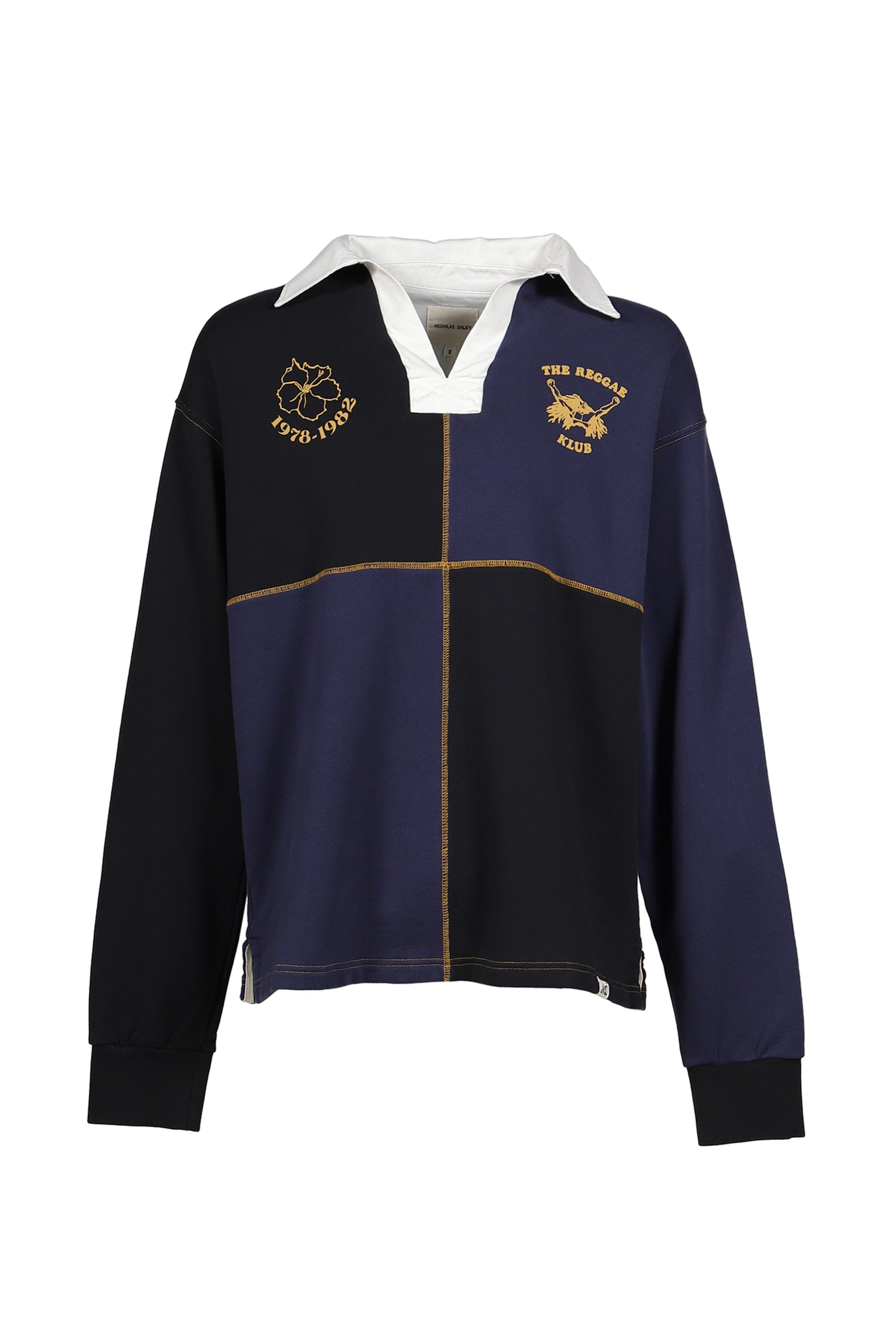REGGAE KLUB RUGBY JERSEY / BLK/MIDNIGHT
