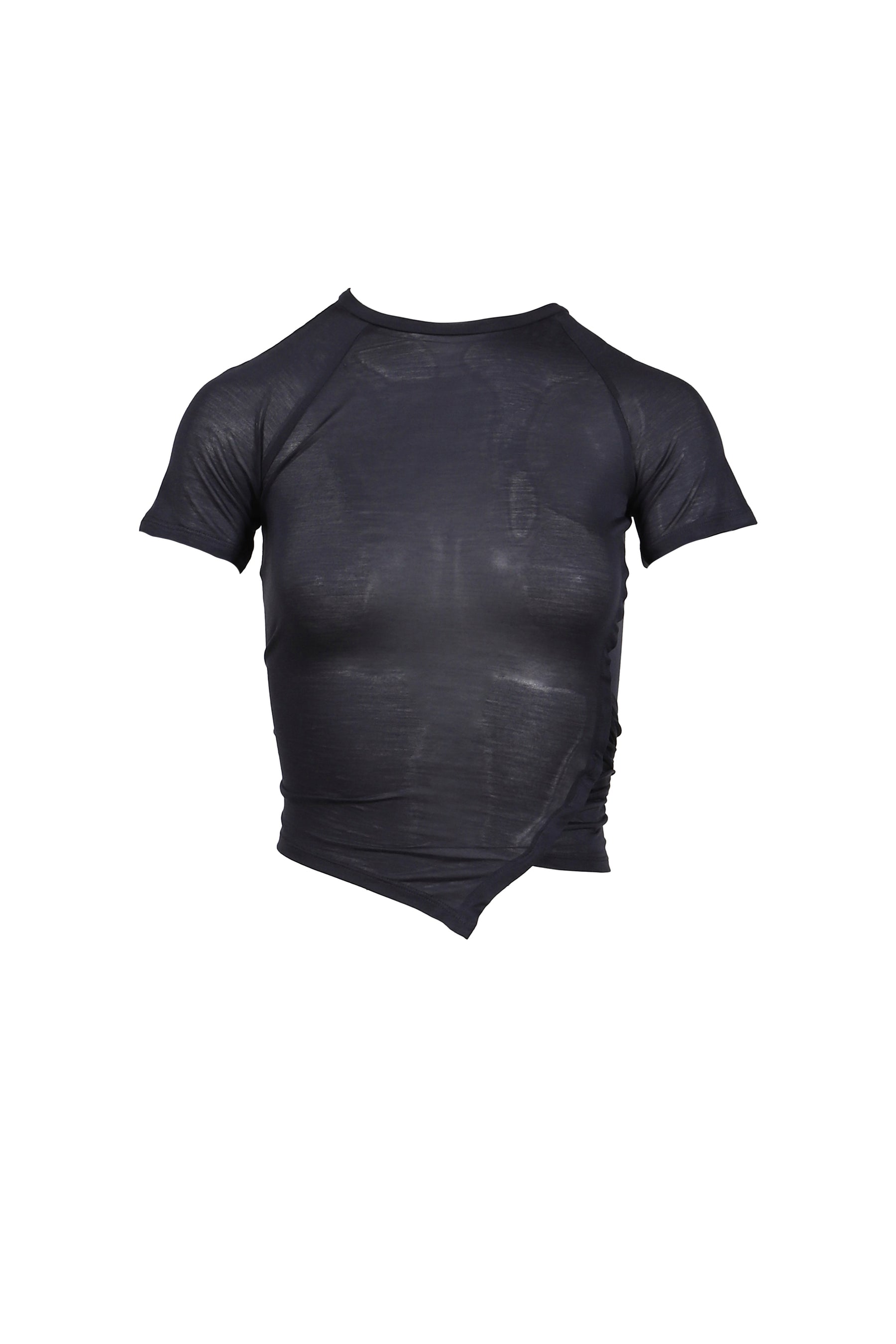 TIED ASYMMETRIC T-SHIRT / D.NVY