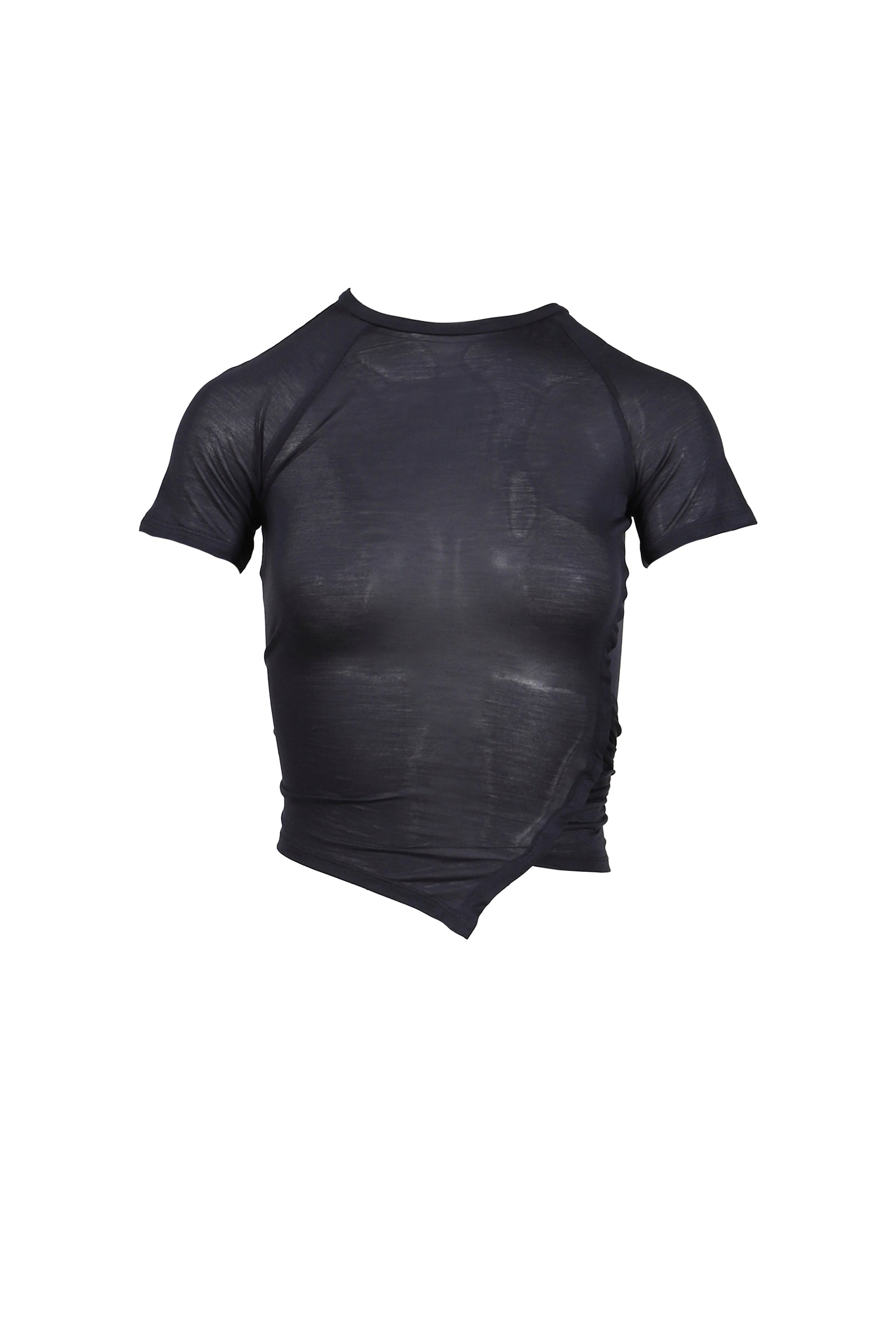 TIED ASYMMETRIC T-SHIRT / D.NVY