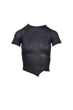 TIED ASYMMETRIC T-SHIRT / D.NVY