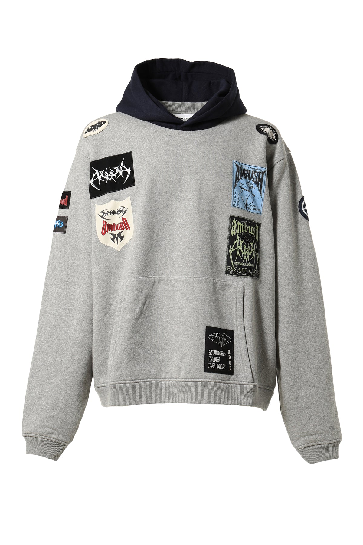 AFTER HOODED SWEATSHIRT / GRY NVY