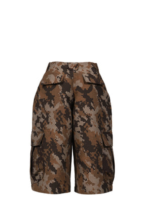 JACQUARD DOVE-CAMO CARGO SHORTS / BEI CAMO