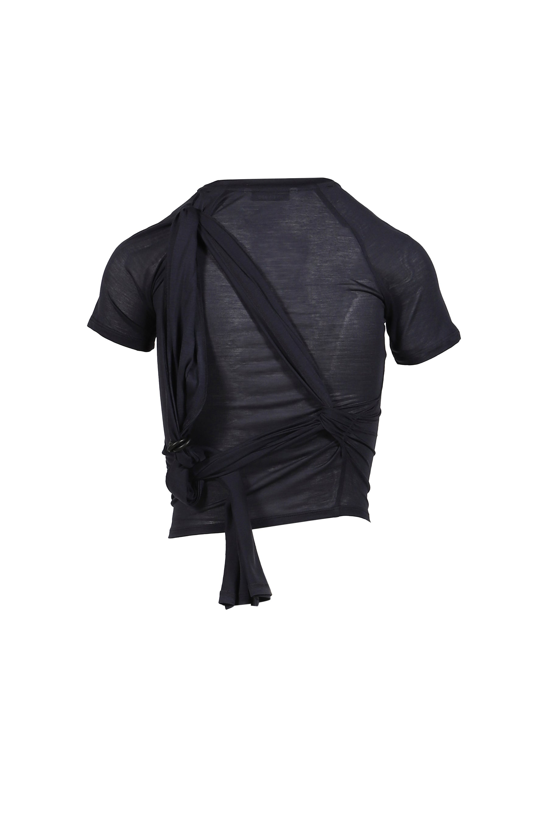 TIED ASYMMETRIC T-SHIRT / D.NVY