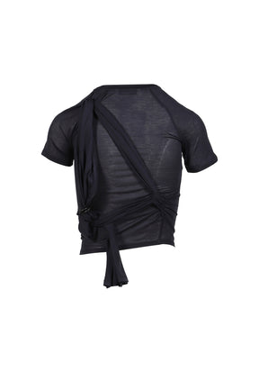 TIED ASYMMETRIC T-SHIRT / D.NVY