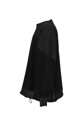 White Mountaineering RAGLAN OVERSIZE PULLOVER / BLK