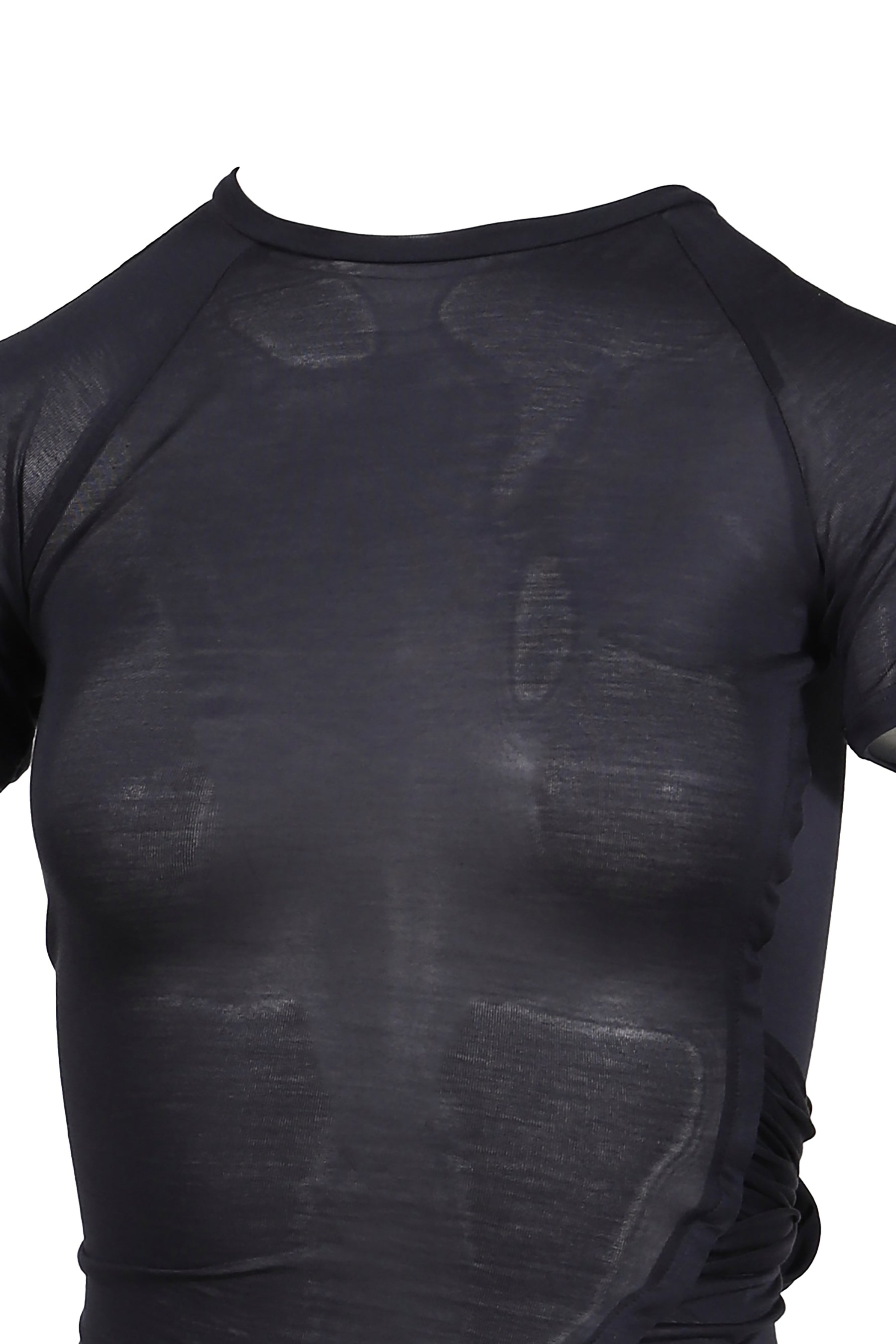 TIED ASYMMETRIC T-SHIRT / D.NVY