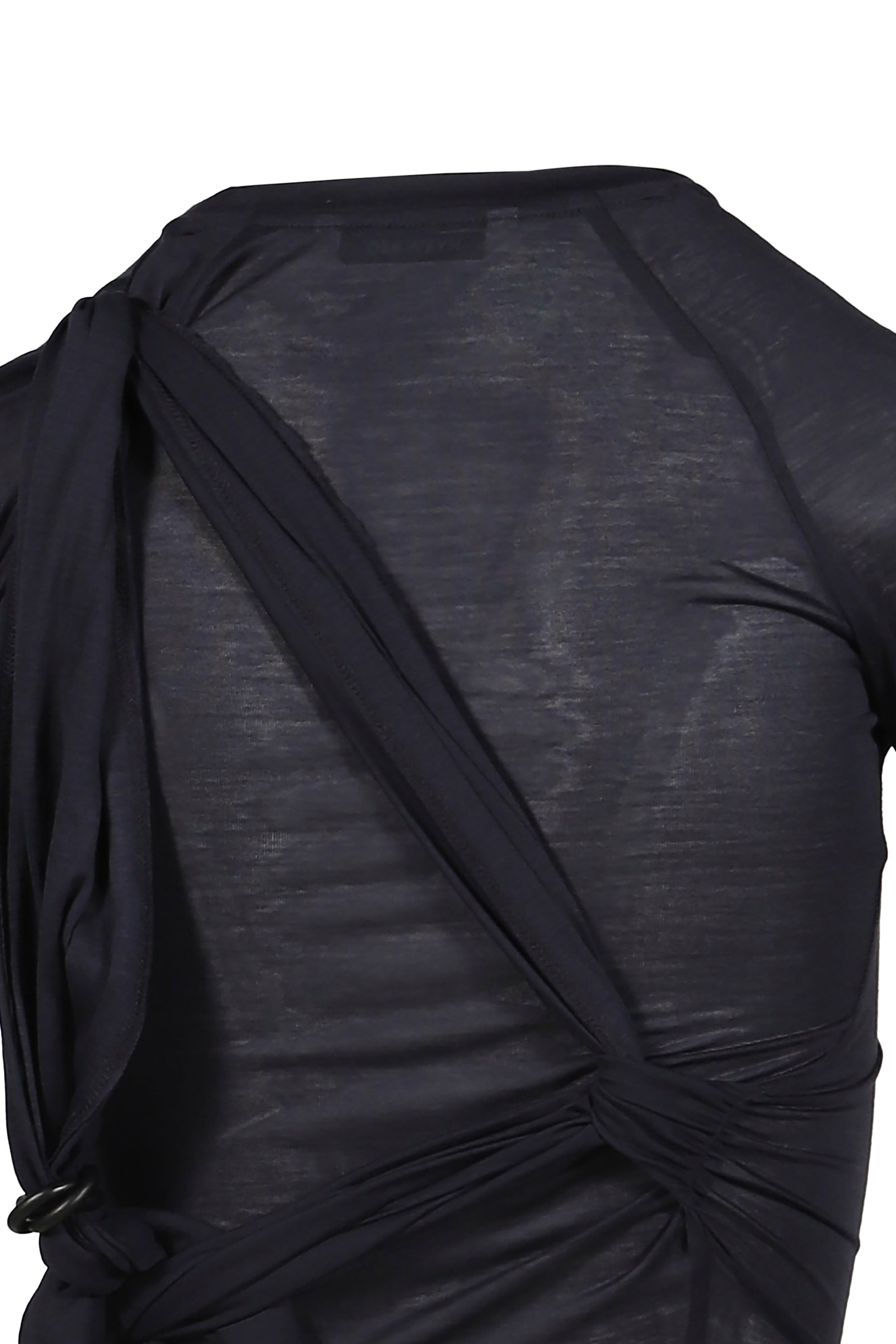 TIED ASYMMETRIC T-SHIRT / D.NVY