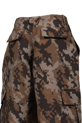 JACQUARD DOVE-CAMO CARGO SHORTS / BEI CAMO
