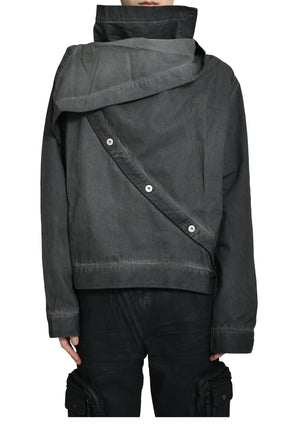 SPRIAL DENIM JACKET / DARK GRAY