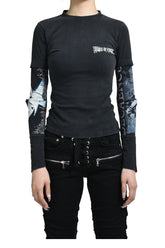 COF REWORKED FITTED LONGSLEEVE / WASHED BLK 