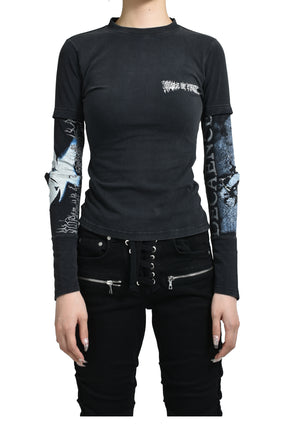 COF REWORKED FITTED LONGSLEEVE / WASHED BLK 