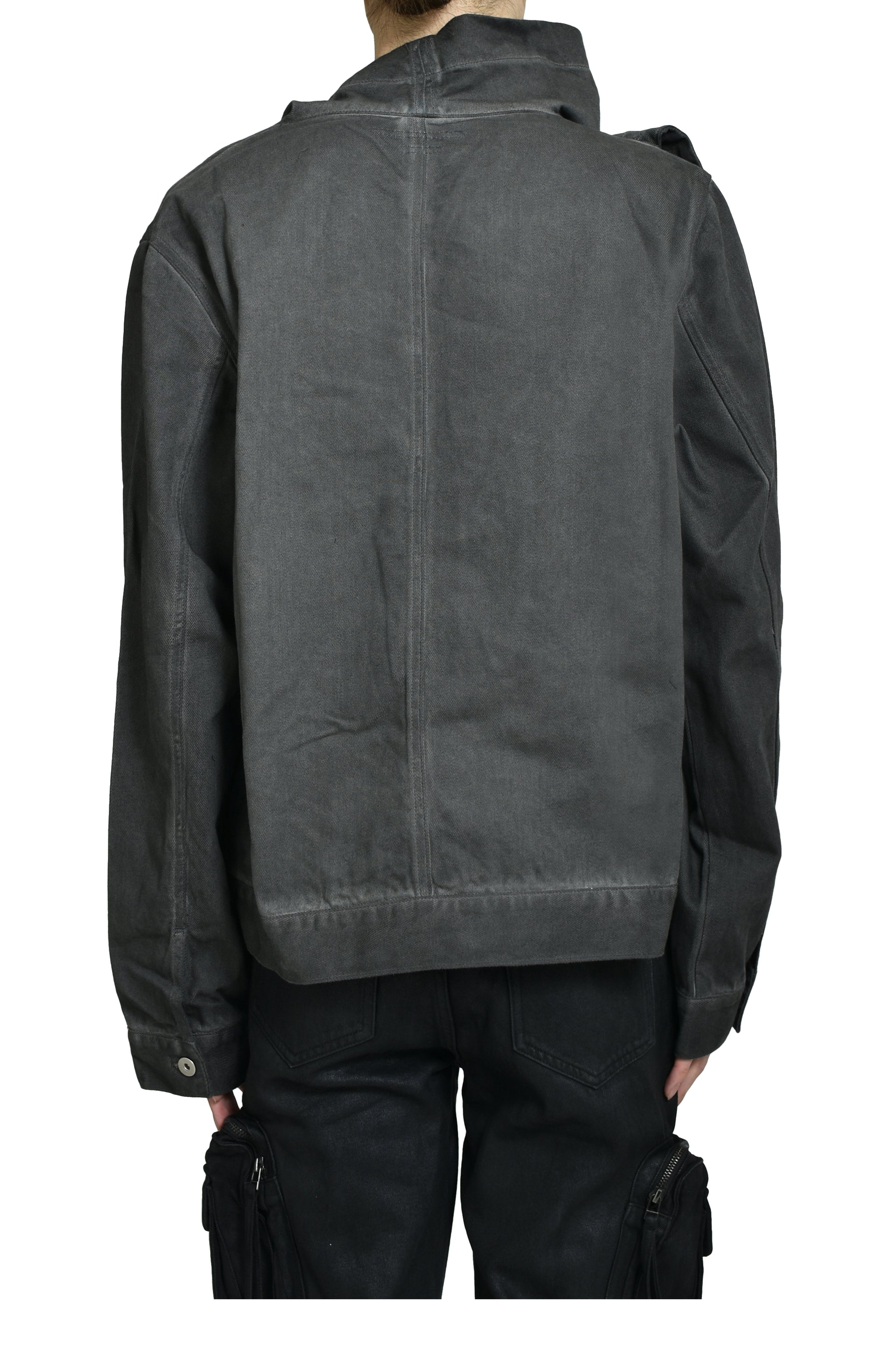 SPRIAL DENIM JACKET / DARK GREY