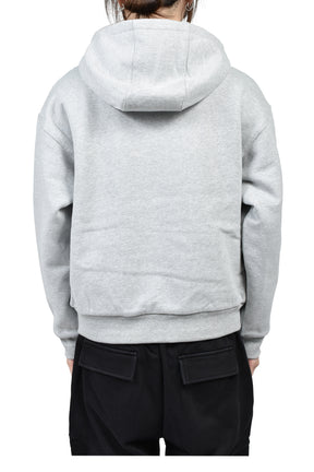 DOUBLE LAYER ZIP UP HOODIE  / GRY