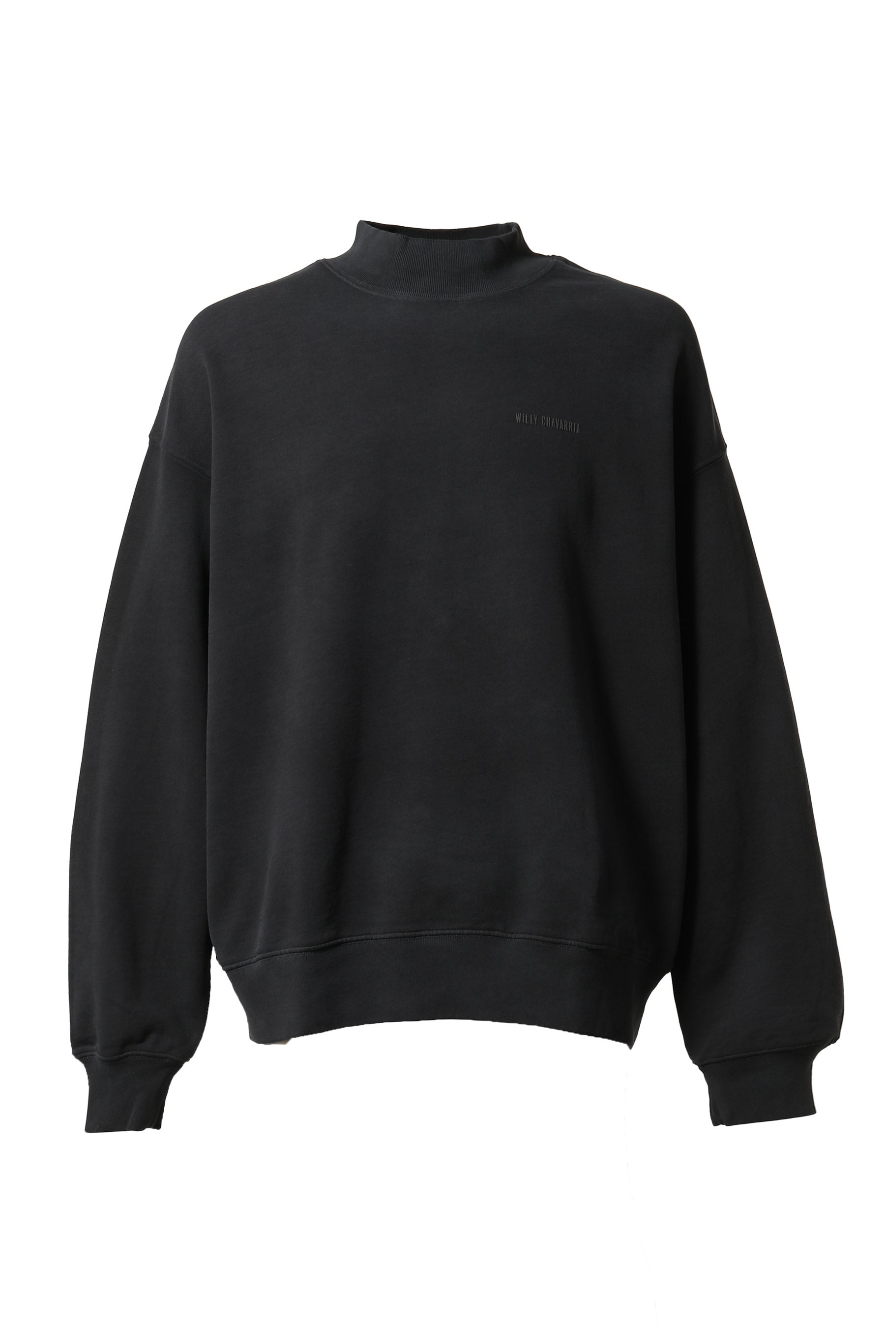 WILLY CHAVARRIA FW23 MOCK NECK SWEAT / CHEMICAL BLK -NUBIAN