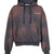 FADE WASH ZIP HOODIE / FADED ASH