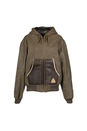RELAXED WORKWEAR JACKET WITH SHEARLING POCKETS / BRW