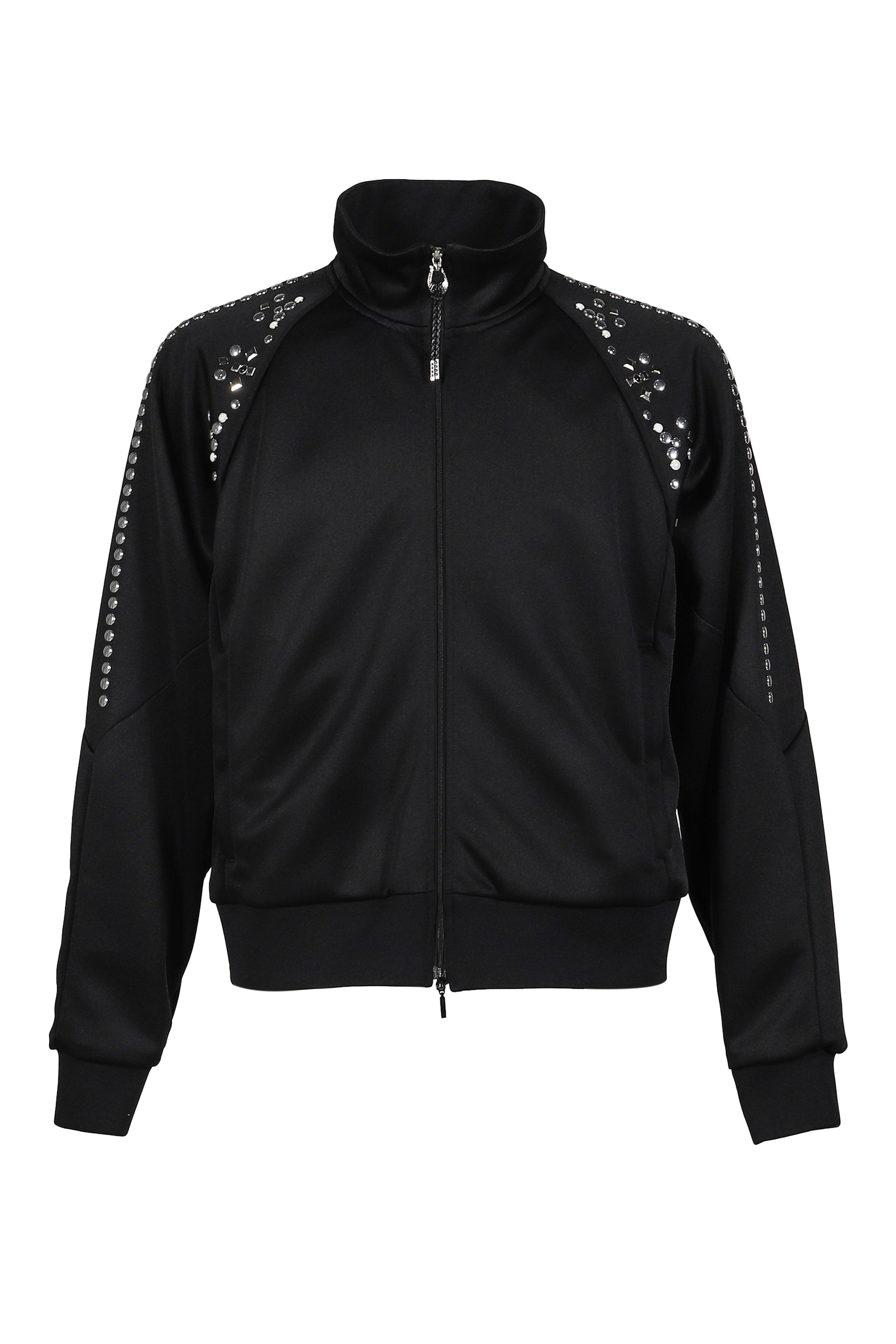POLYESTER JERSEY TRACK JACKET / BLK