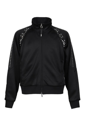 POLYESTER JERSEY TRACK JACKET / BLK
