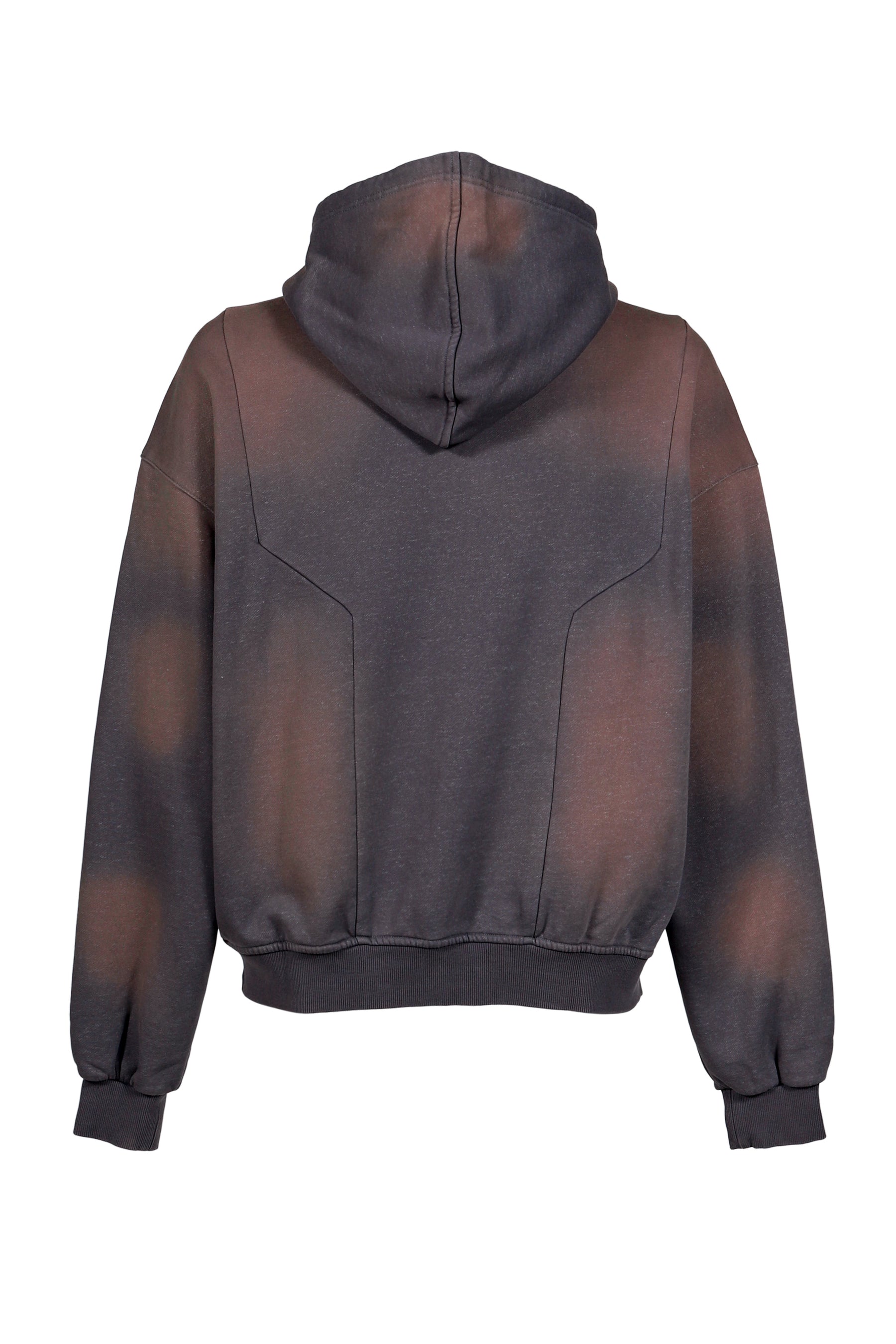 FADE WASH ZIP HOODIE / FADED ASH