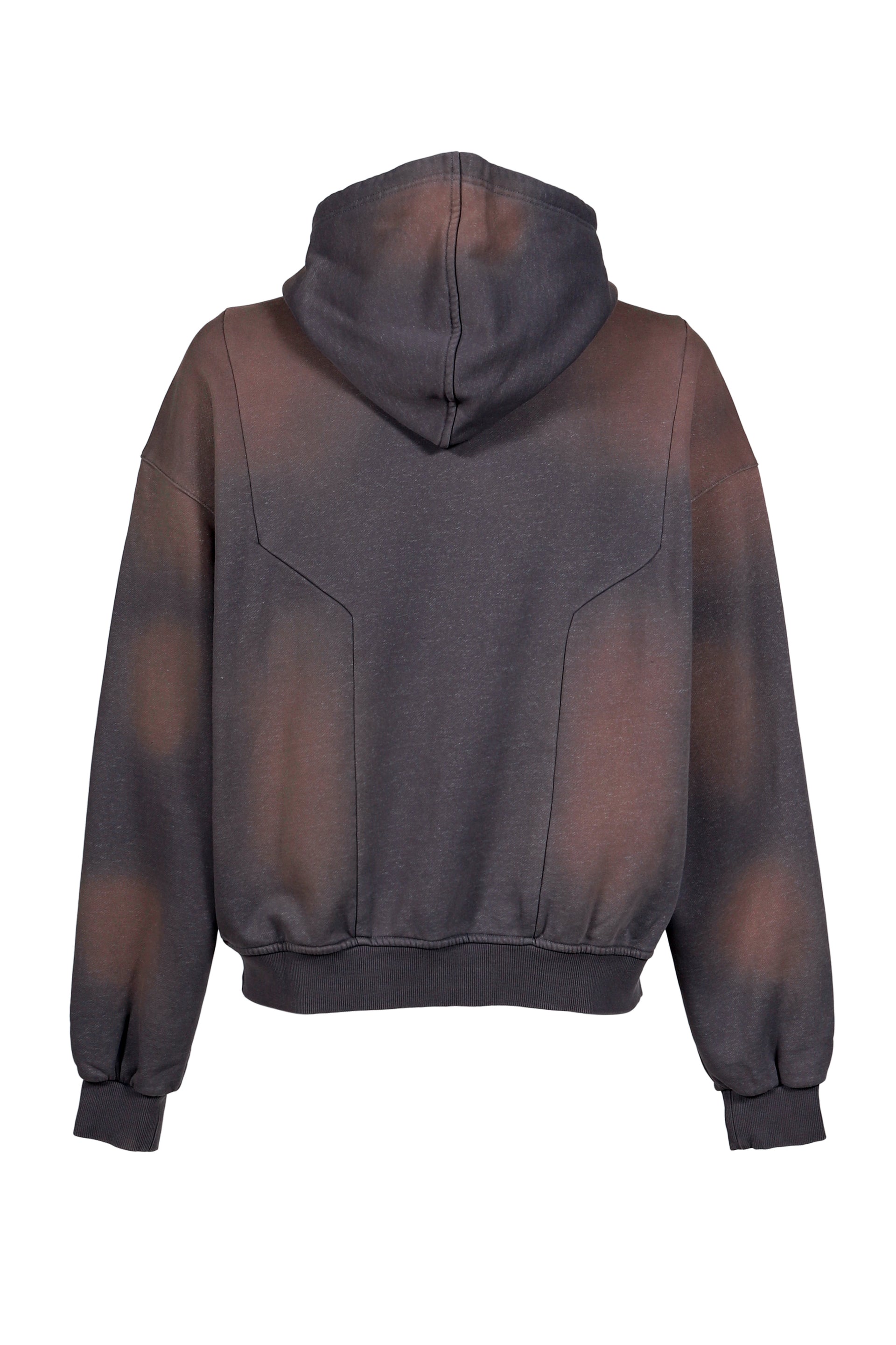 FADE WASH ZIP HOODIE / FADED ASH
